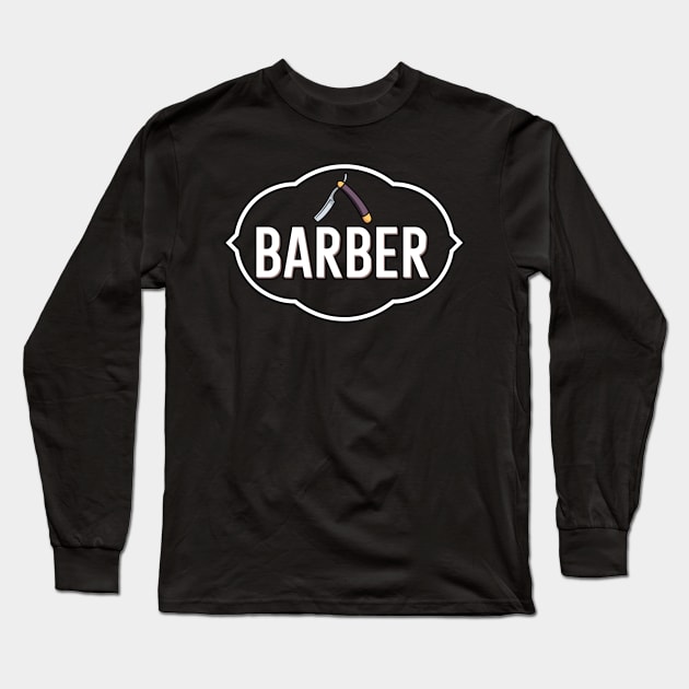 Barber Long Sleeve T-Shirt by maxcode